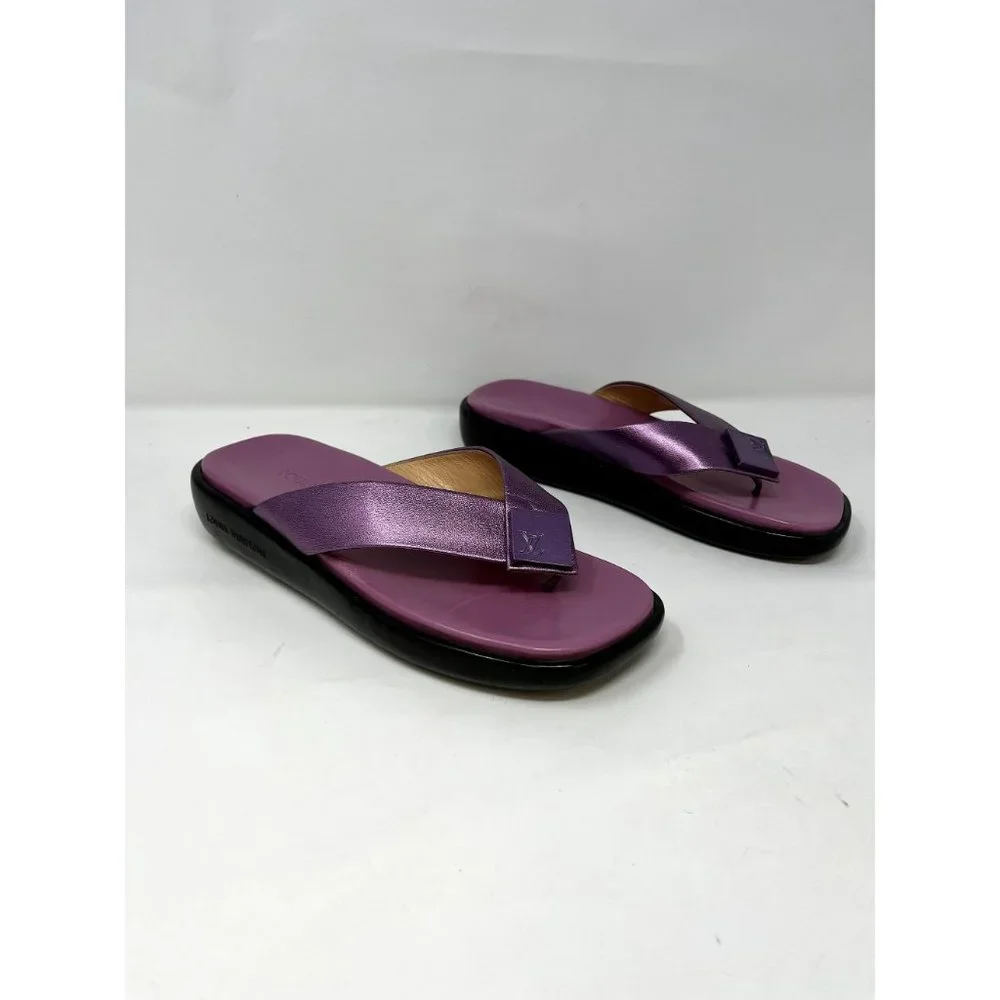 Louis Vuitton Leather Flip Flops - Picture 3 of 3